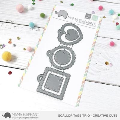 Mama Elephant Creative Cuts - Scallop Tags Trio